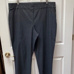 Q womens Prescott solid gray stretch comfort waist plus size pants size 24